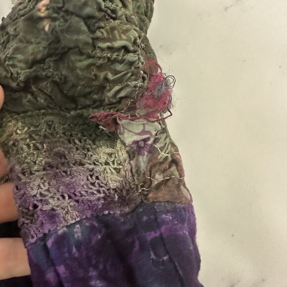 Kaaku Womens Vintage 90s Boho Festival Midi Dress Size M Purple Green Tie Dye - Picture 6 of 12